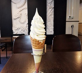 札幌自由行冬天必去景点「北海道大学」综合博物馆的「Polus」的牛奶霜淇淋
