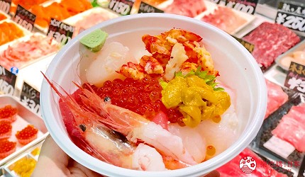 北海道钏路和商市场生鱼片胜手丼