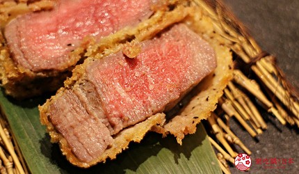 北海道自由行必去札幌食必吃和牛烧肉推荐推介美食店肉割烹八寸的招牌菜炸菲力牛排炸牛扒超近镜