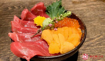 札幌高CP值居酒屋推荐粋な北海道炉端あいよ大通店海胆丼超大碗必吃豪华海鲜炉端烧的必食美食的黑金枪鱼与三文鱼籽海胆丼刺身